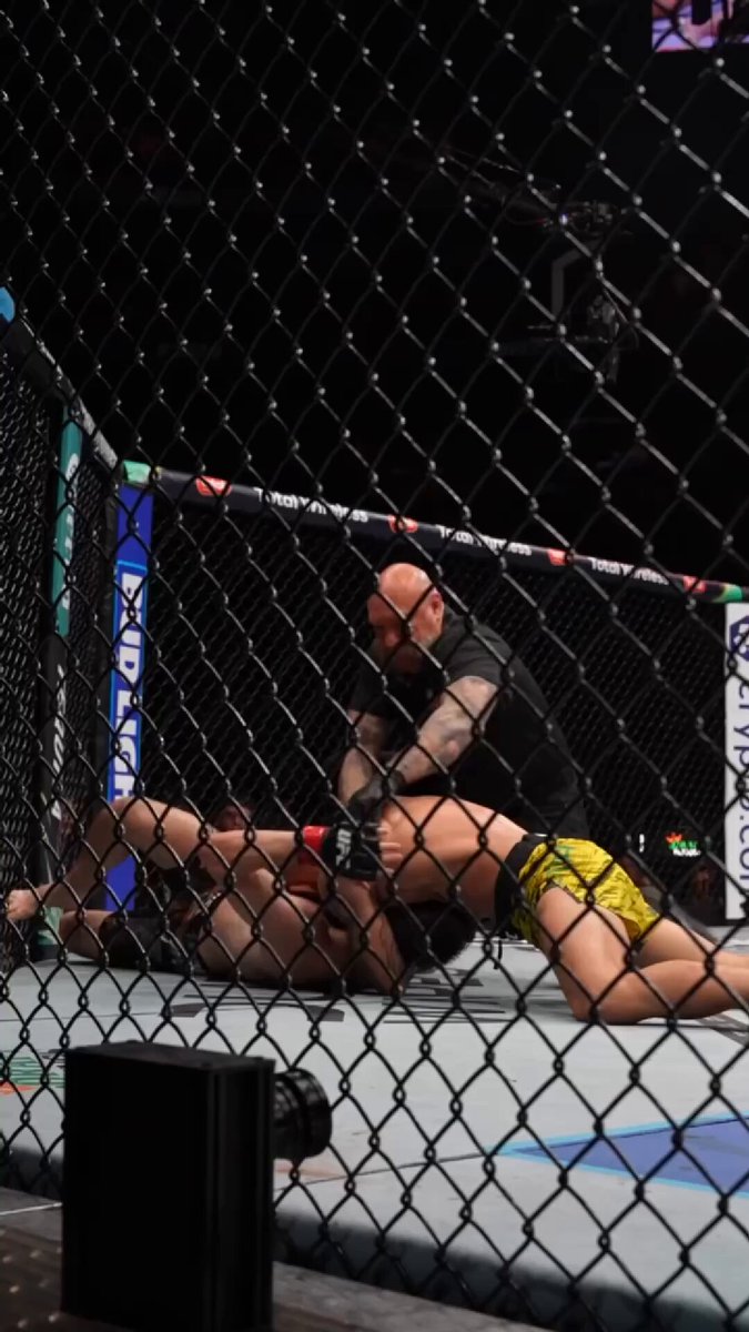 Jean Silva barking over Bryce Mitchell’s unconscious body after choking him out 😳