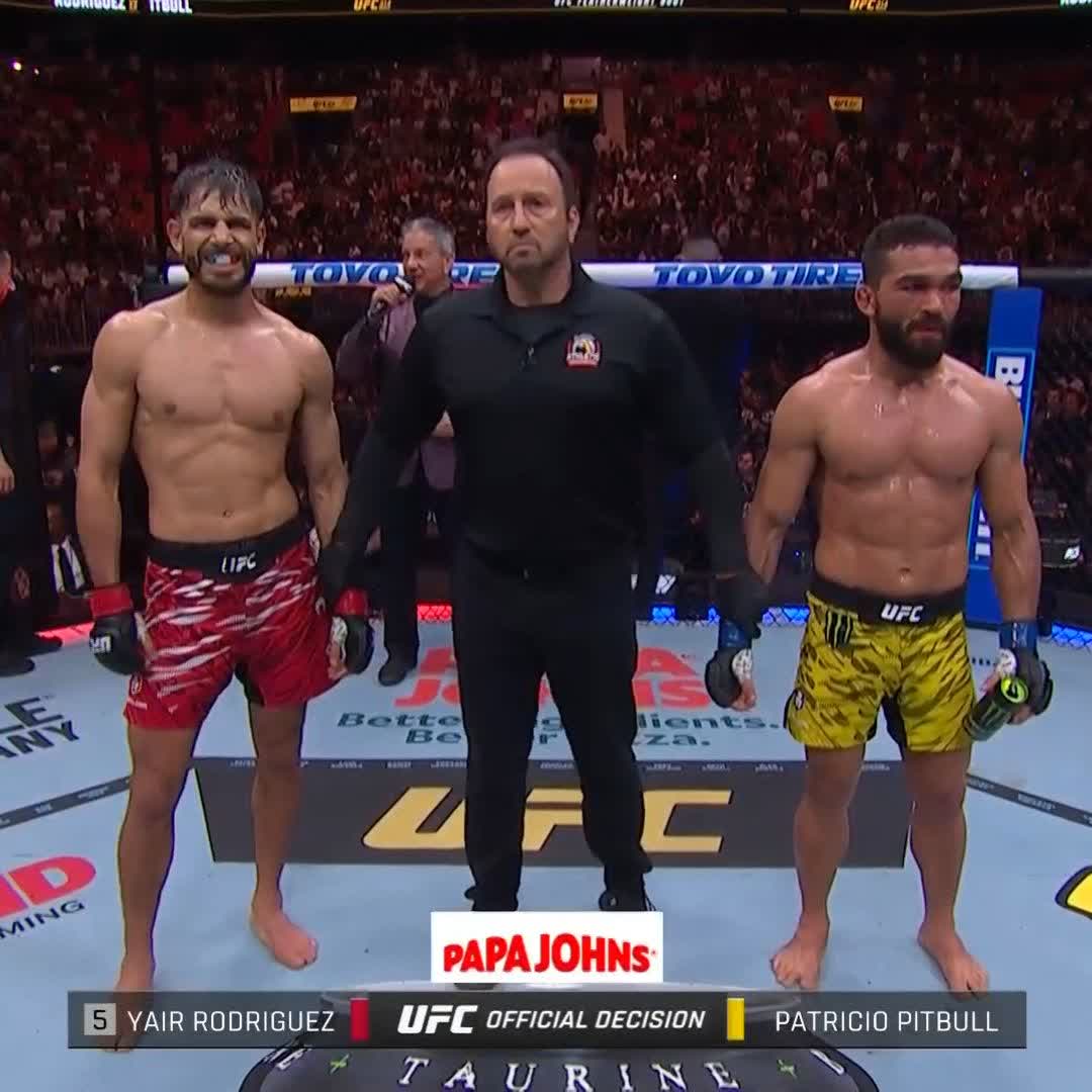 5位 ヤイール・ロドリゲスがパトリシオ・ピットブルに判定勝ち！ #UFC314