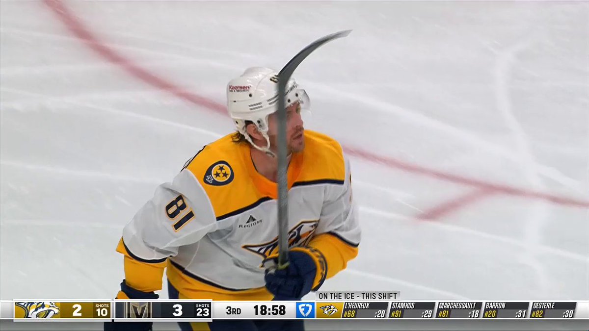 This Zachary L'Heureux spinning setup is WILD 🌀 And of course former Golden Knight Jonathan Marchessault tucks it in!