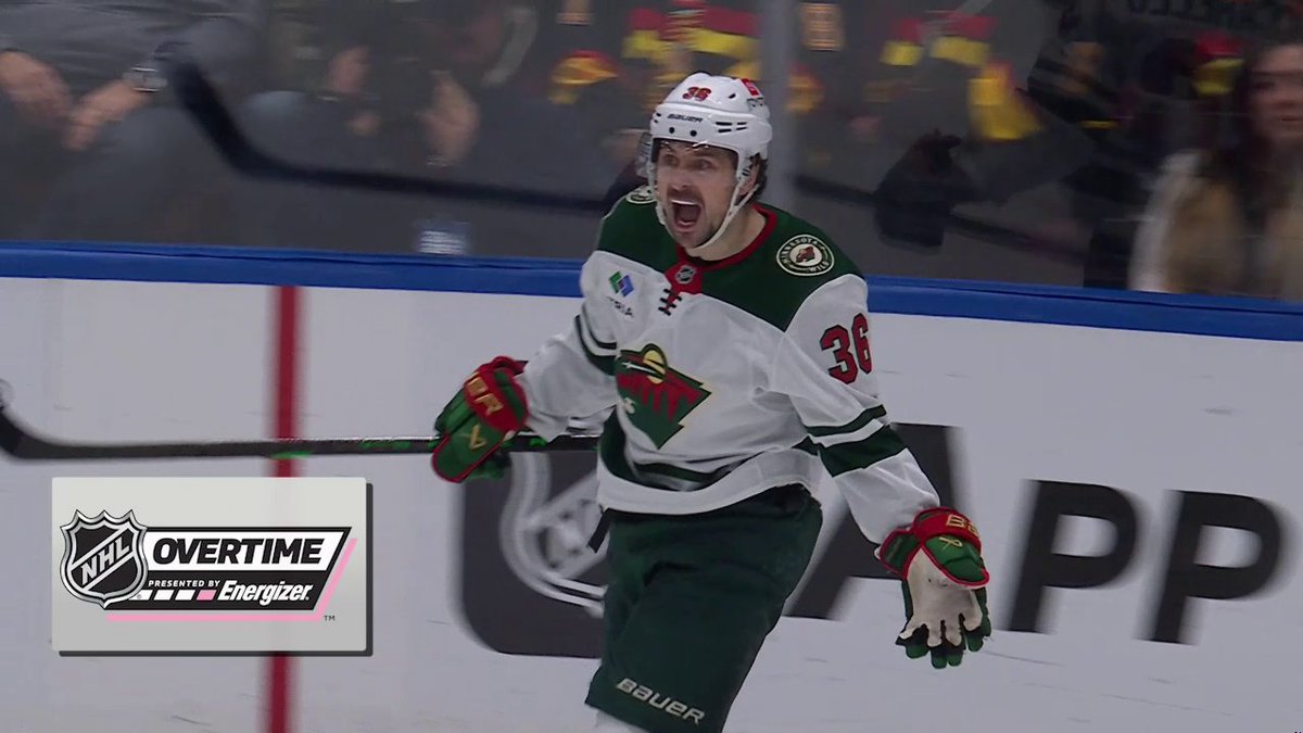 WILD WIN! WILD WIN! 🔥 Mats Zuccarello scores a disgusting Energizer OT winner to inch the x - Minnesota Wild closer to clinching a #StanleyCup Playoffs spot!