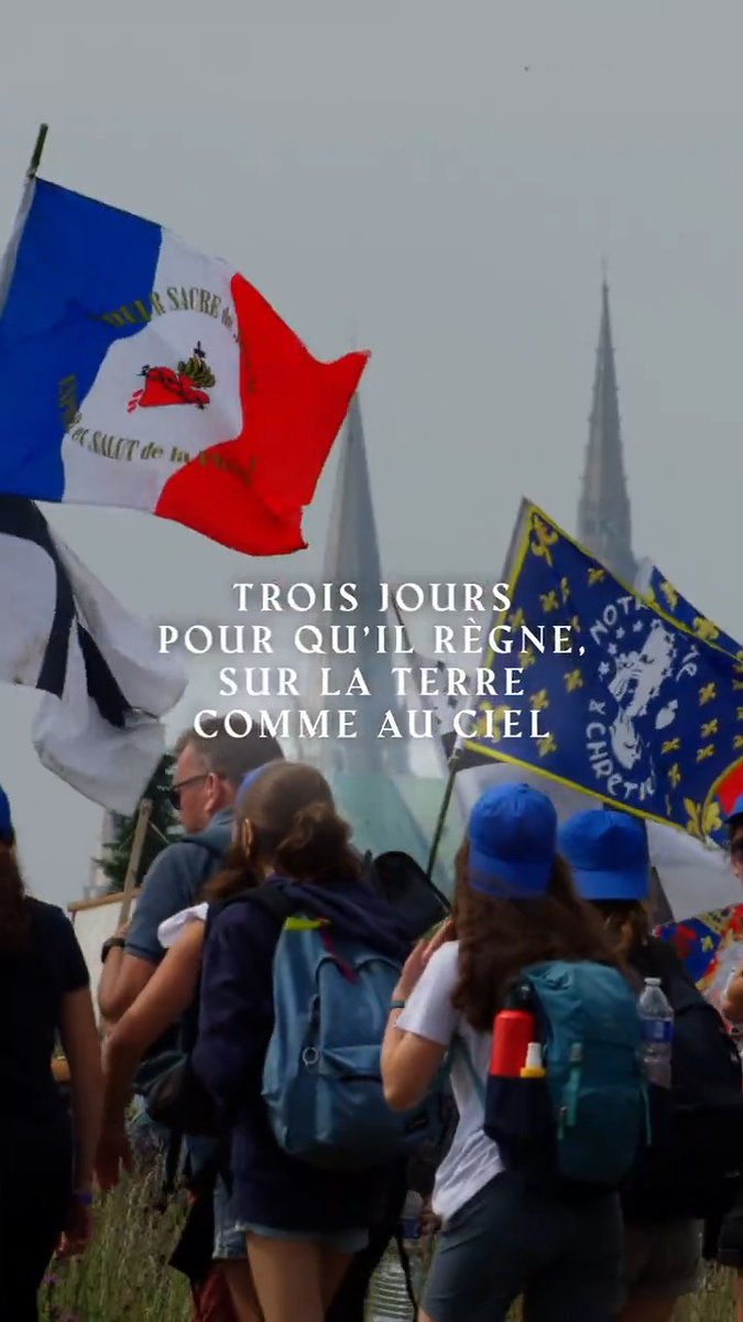 🔴 Les inscriptions au Pèlerinage de Chartres sont OUVERTES : prenez vos places MAINTENANT ! 👑 POUR QU'IL RÈGNE, SUR LA TERRE COMME AU CIEL ! ➡️ #NDC2025