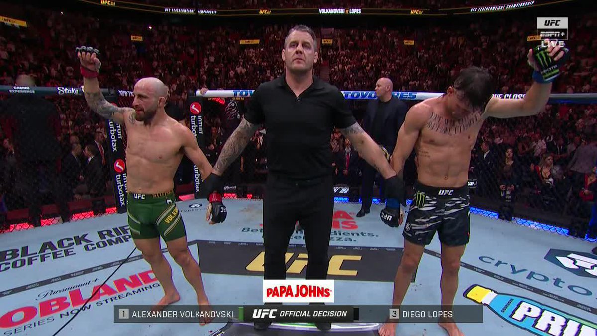 ALEXANDER THE GREAT REIGNS AGAIN 🏆 VOLK BEATS DIEGO LOPES BY UNANIMOUS DECISION AT #UFC314 👏