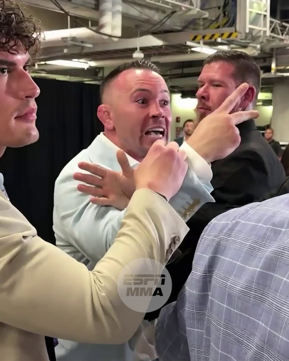 It got heated backstage between Colby Covington and Paddy Pimblett at #UFC314 👀