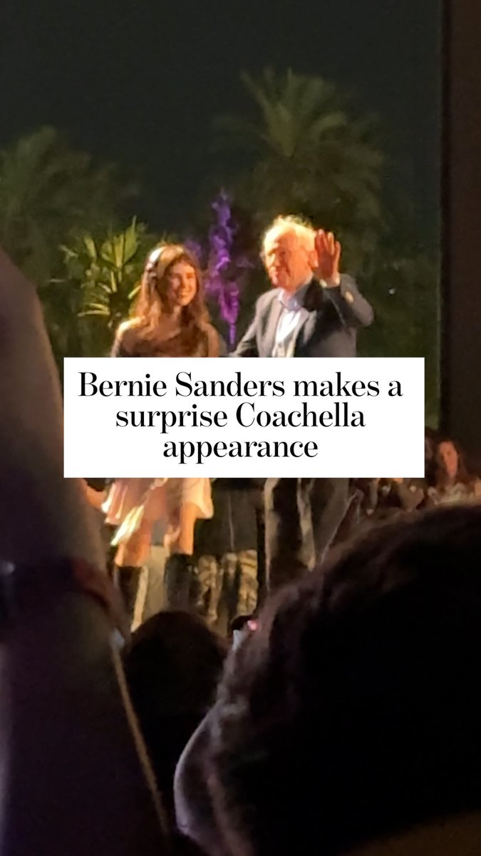 .Bernie Sanders made a surprise appearance at #Coachella before introducing claire cottrill. Read more: