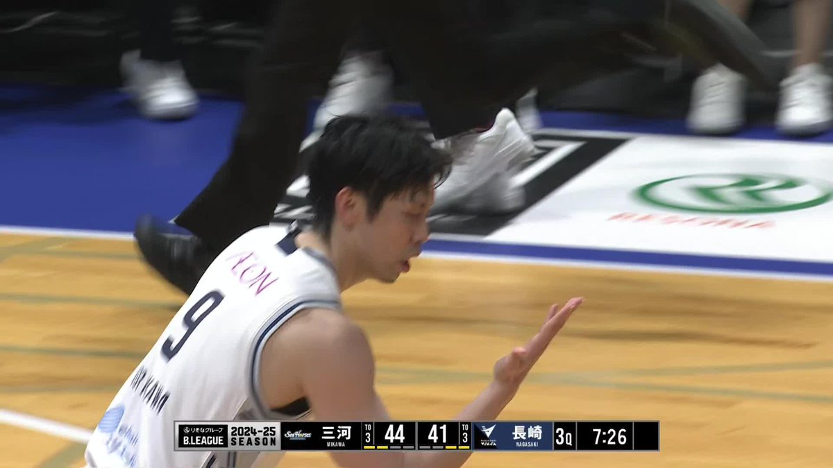 外れる気がしない🤚 森川正明本日すでに4本目! 森川 正明 長崎ヴェルカ 公式 📡バスケットLIVEで生配信中 #Bリーグ #りそなグループ