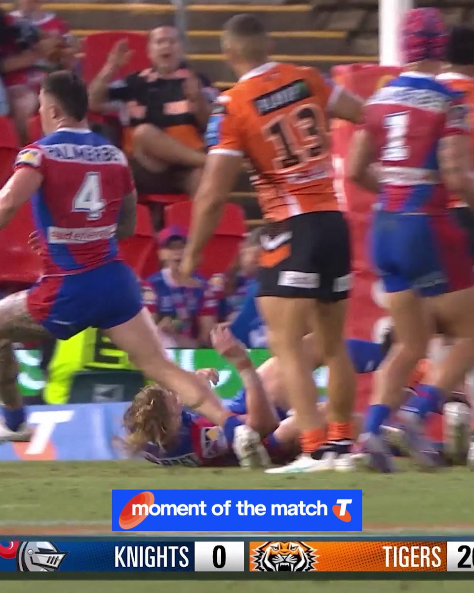 OOFT 😤 #NRLKnightsTigers Telstra Moment of the Match