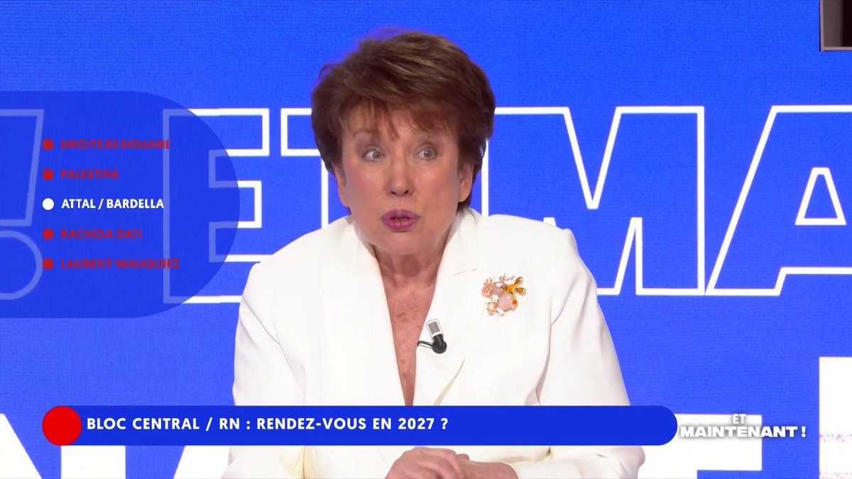#Présidentielle2027 « Gabriel #Attal n’est pas le mieux placé pour 2027. On peut lui reprocher une certaine inélégance en quittant Matignon, sa jeunesse… Peu de gens sont prêts à déposer la couronne sur sa tête ! » #EtMaintenant Roselyne Bachelot