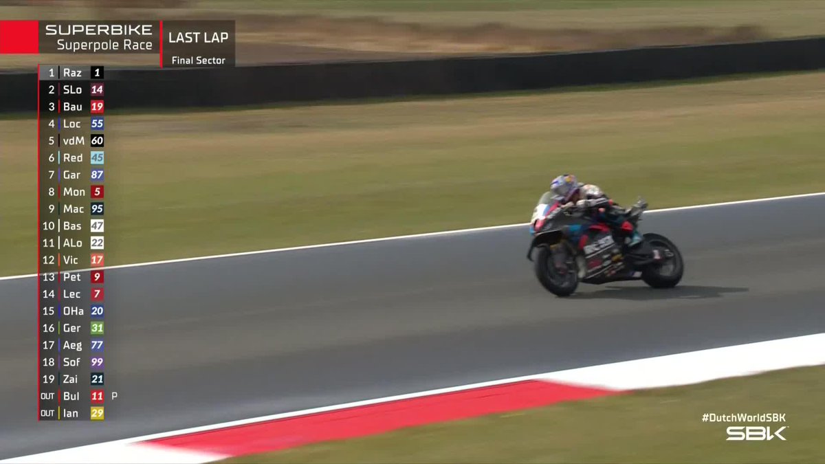 👏 Perfectly used opportunity💪 7oprak wins Superpole Race and makes up some points to Nicolò Bulega, who did not finish this race👀 #DutchWorldSBK 🇳🇱