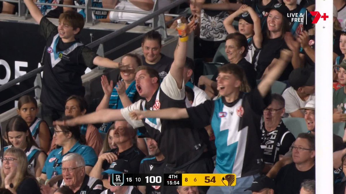 Port fans are loving it 😂 #AFLPowerHawks