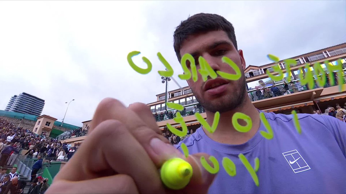 We love you too, Carlos Alcaraz 🫶 #RolexMonteCarloMasters