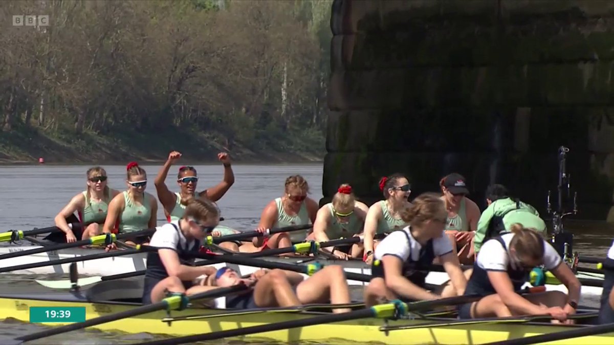 It's victory for Cambridge in the women's Boat Race! 🏆 They get the better of Oxford to make it eight in a row. Watch The Boat Races live on BBC One and BBC iPlayer. #TheBoatRace