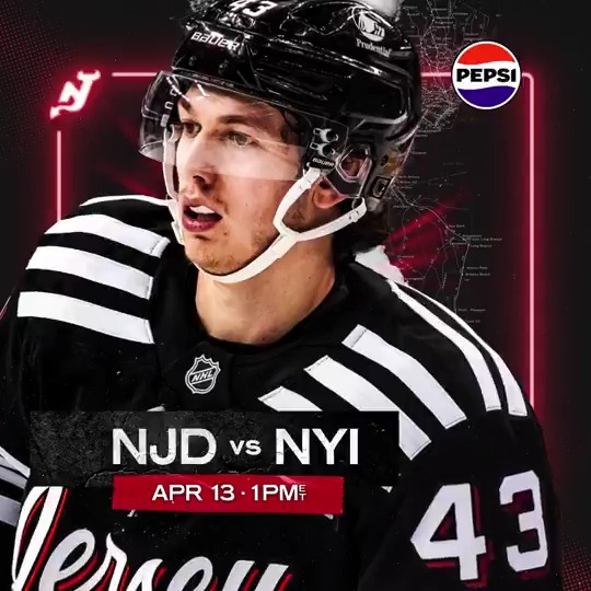 Last Metro matchup of the regular season. 👊: Fishsticks 🏒: 1 PM 📺: TNT, truTV 🎧: #NJDevils | Pepsi
