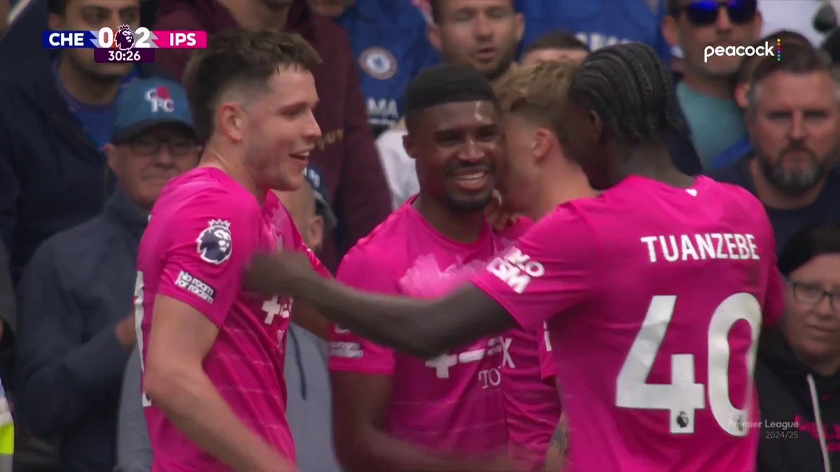 IPSWICH DOUBLE THEIR LEAD. It's Ben Johnson with his first goal for the club! 📺 Peacock | #CHEIPS
