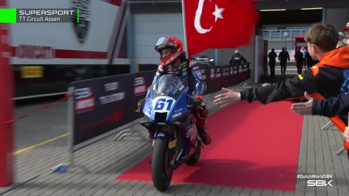What a race, what a drama🔥 1️⃣ Can Oncu 2️⃣ Stefano Manzi 3️⃣ Bo Bendsneyder #DutchWorldSBK 🇳🇱