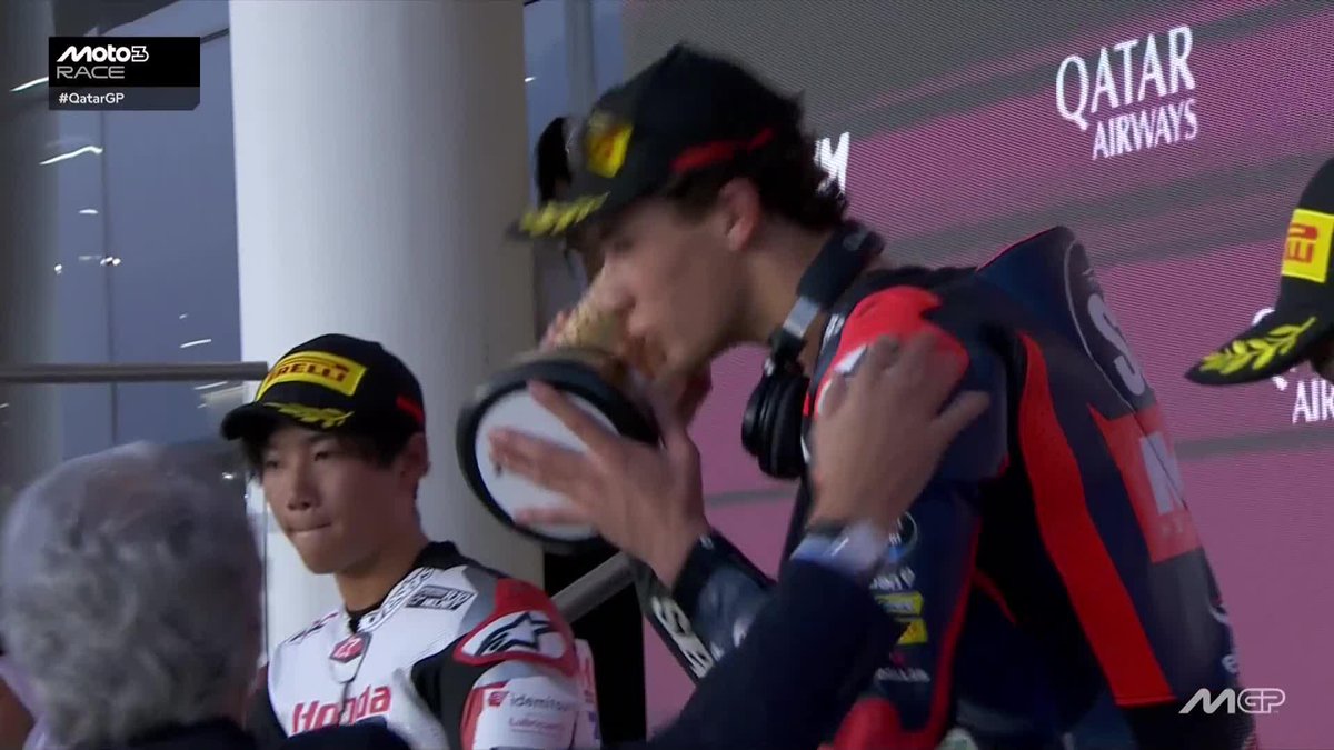 Your #Moto3 race winner and new Championship leader, @AngelPiqueras18! 🏆 #QatarGP 🇶🇦