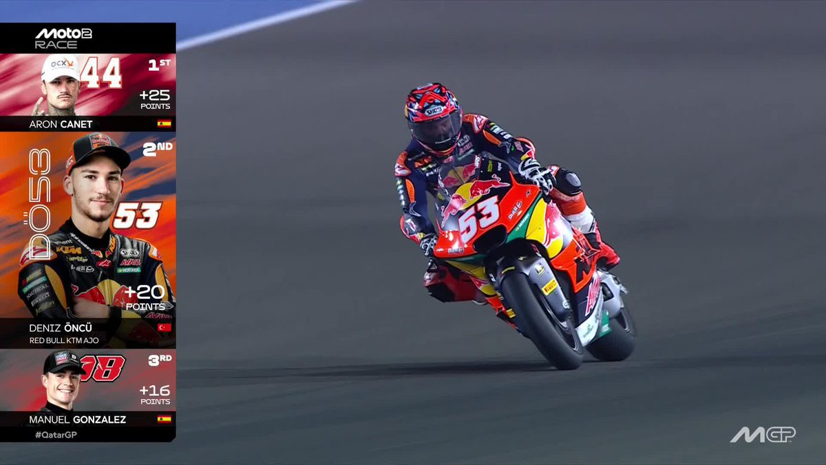 🥈 Deniz Öncü is BACK on the #Moto2 podium for the first time since last year's #AragonGP! #QatarGP 🇶🇦