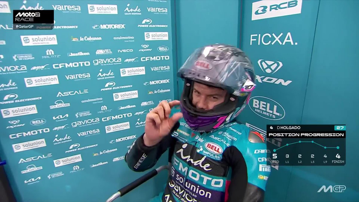 So close to the podium! 🤏 Daniel Holgado #QatarGP 🇶🇦