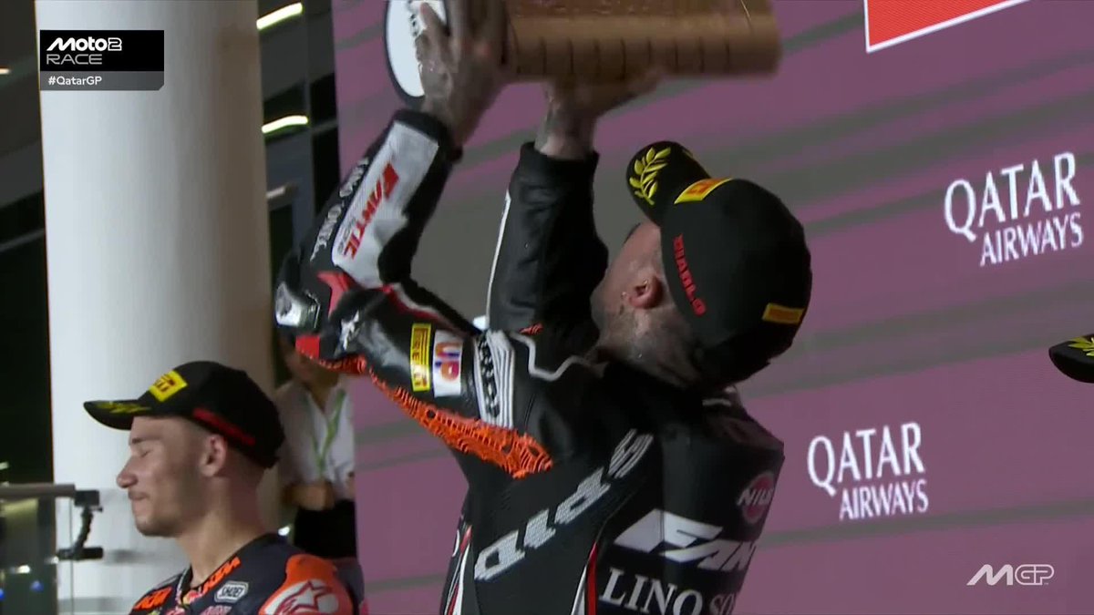 All yours to enjoy Aron! 🏆 #QatarGP 🇶🇦