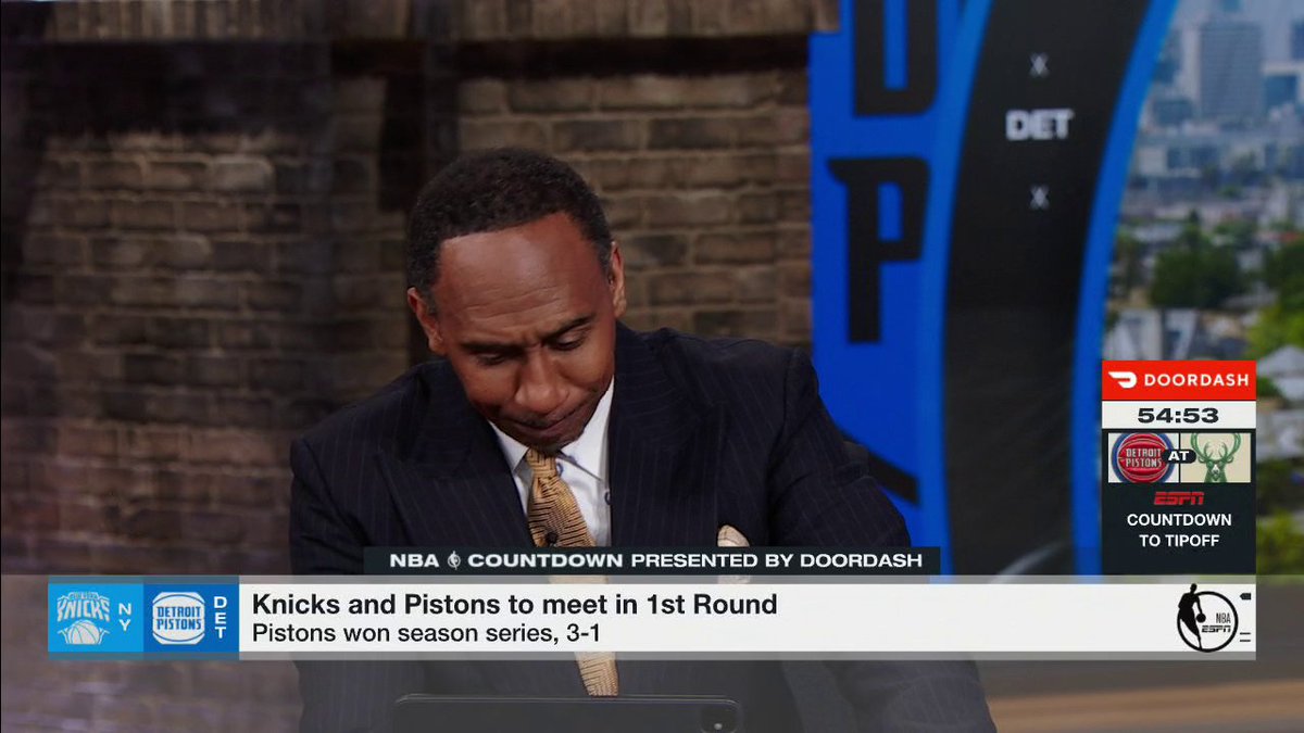 Despite the Pistons scaring "the living hell" of out Stephen A Smith, he is picking the Knicks to win their first-round matchup 👀