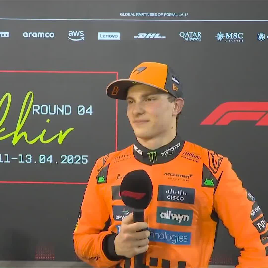 Will Oscar be celebrating McLaren's first win in Bahrain? 😅