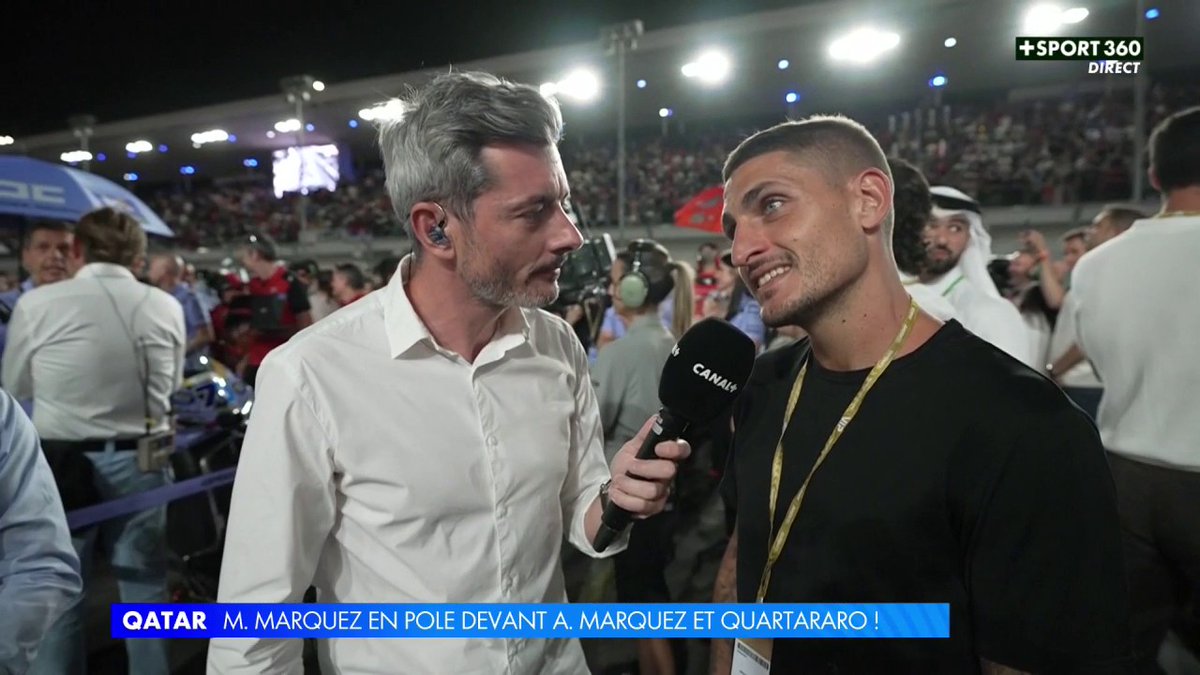Marco Verratti présent pour soutenir Fabio Quartararo à Doha 🙌 #QatarGP | #MotoGP