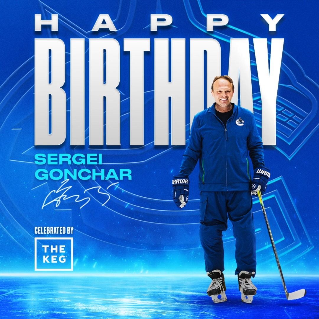 Join us in celebrating Sergei Gonchar's birthday! 🎉 #Canucks | The Keg