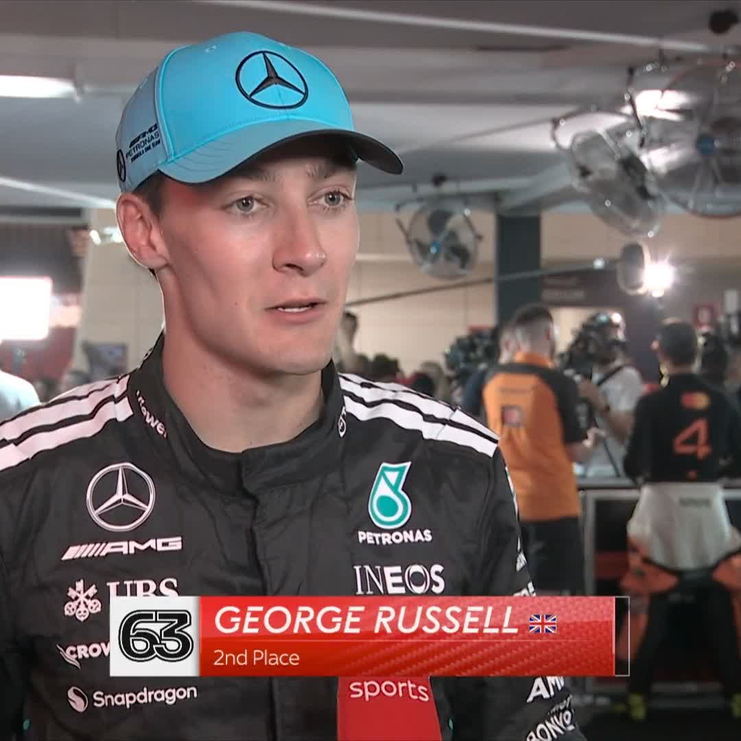 "So for ten laps in a row, I didn't know, going into every corner, if my brakes would be solid or it would be going to the floor" ๐ George Russell says finishing in P2 is 'mega' ๐
