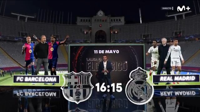 🚨 Noticia #DeportePlus | El Clásico de LALIGA se disputará el domingo 11 de mayo a las 16:15 en Movistar Plus.