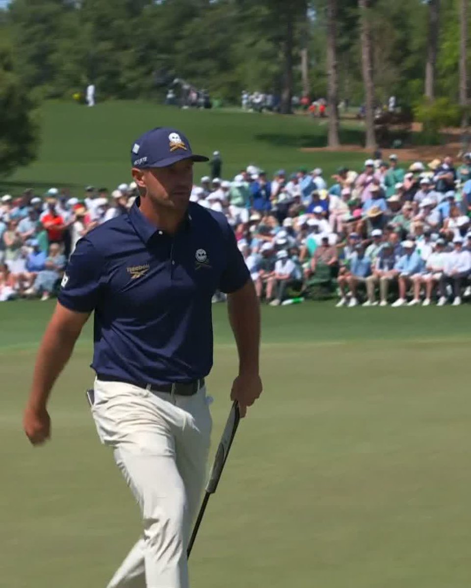 With a birdie on No. 2, Bryson DeChambeau takes the solo lead. #themasters
