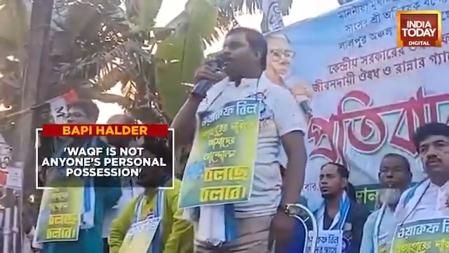 Another Shocker from West Bengal: TMC MP from Mathurapur ,Bapi Haldar has publicly threatened to "gõuge eyes out" and "brēak hands and legs", if anyone looked at Waqf property.