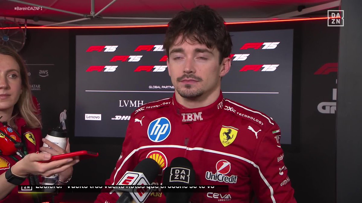 Ferrari sigue sin subir al podio y Charles Leclerc solo puede llevar el dolor por dentro 🔊 "Vuelta tras vuelta notas que el coche se te va..." Tomás Slafer #BahreinDAZNF1 🇧🇭