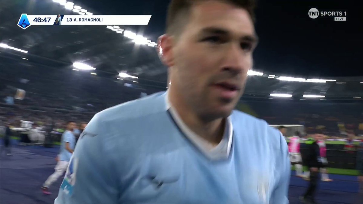 Romagnoli breaks deadlock! 💥 A great delivery in and Romagnoli rises highest to bullet home his header to put Lazio ahead! 📺 TNT Sports & discovery+ UK