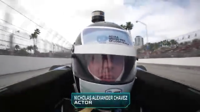 Actor Nicholas Alexander Chavez is strapped in! #INDYCAR