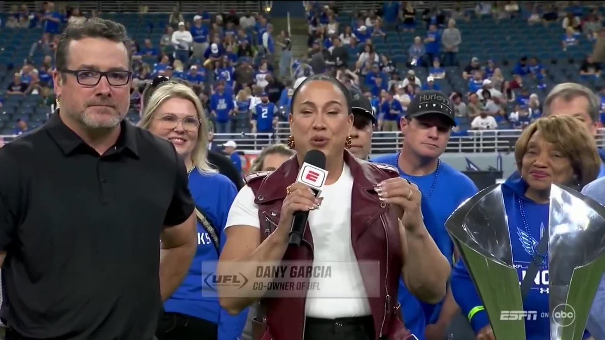 The 2025 UFL Championship is coming BACK to St. Louis 👏👏 Co-Owner Dany Garcia and UFL President and CEO Russ Brandon deliver the news at The Dome at America's Center 🏟️