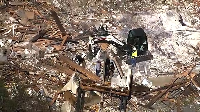 CBS Austin's sister station in San Antonio KABB provided aerial footage of the scene of the house explosion in NW Austin.