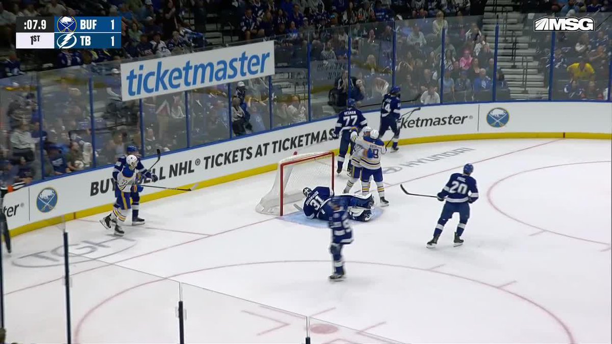 Insane antics from Quinner on Krebsy's goal... #LetsGoBuffalo