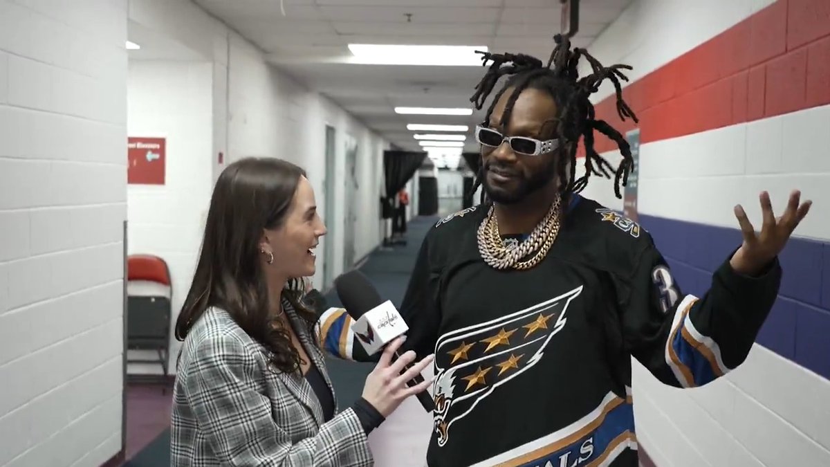 "This is my first time at a hockey game ... I started seeing it blowing up on TikTok, my phone's ringing and here I am." Taryn Bray chats with juicy j on the collab of the century, attending his first-ever hockey game and what his plans are for after the game. #ALLCAPS
