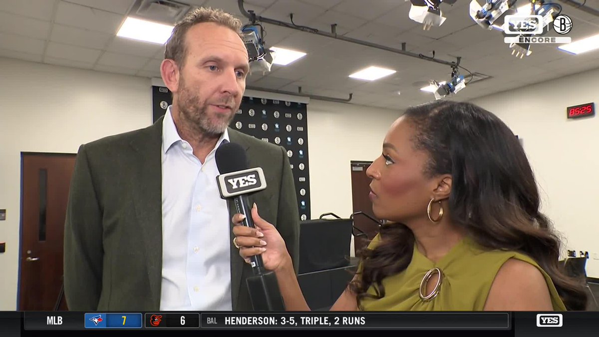Prior to the Nets' final game of the season, Sean Marks spoke with Meghan Triplett.