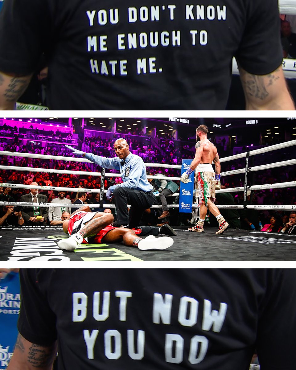 When CalebPlant KO'd Anthony Dirrell he delivered one of the most notorious celly's in all of sports. But who noticed the shirt Caleb wore walking to the ring and the shirt he wore immediately after delivering on his promise ๐. #TheRevengeTour