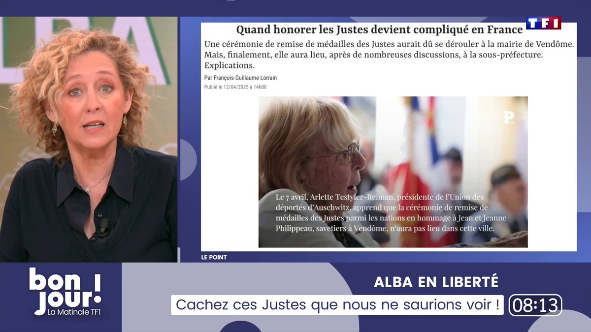 À Vendôme, la mairie critiquée pour avoir voulu décaler une cérémonie pour célébrer des Justes C’est l’édito de Alba Ventura dans #BonjourLaMatinaleTF1 ⤵