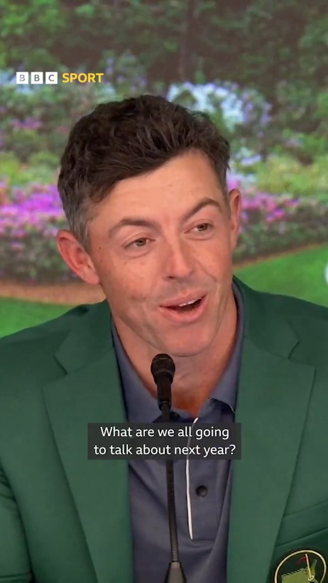 He couldn't resist! 😅 Rory McIlroy just saying it how it is! 🗣 #TheMasters