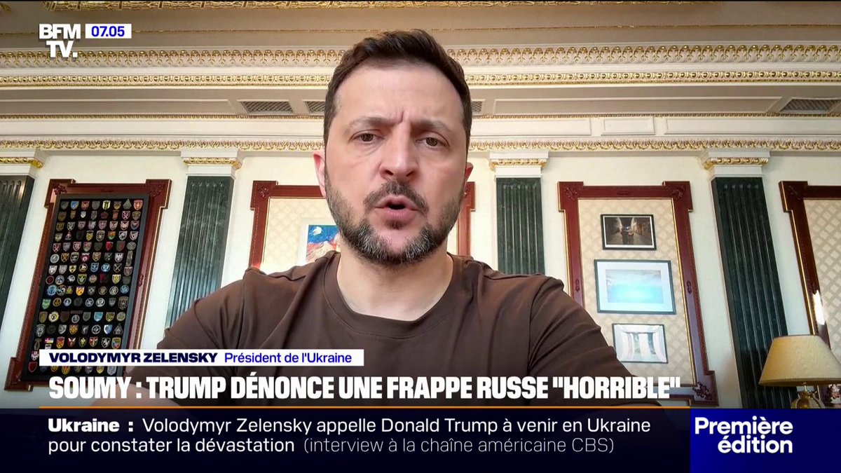 Frappe meurtrière à Soumy: "Seul un parfait salaud peut faire une chose pareille", dénonce Volodymyr Zelensky