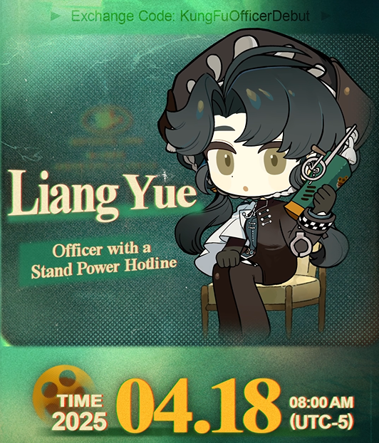 Officer Liang Yue Joins The Program! | Host of the Livestream Scene One, Take One—Officer Liang Yue, reporting from set! Join on YouTube, April 18th at 8:00 AM (UTC-5)! Turn on Notification: #Reverse1999Ver2ꓸ5 #ShowdownInChinatown #Reverse1999HalfAnniv