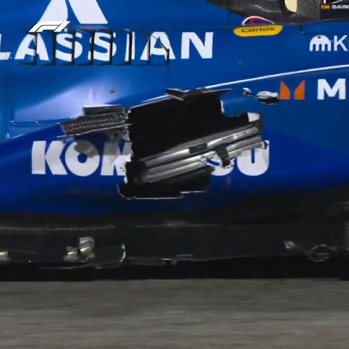 Tsunoda dents Sainz's chances in a wheel-to-wheel clash at Turn 1 💥 #F1 #BahrainGP