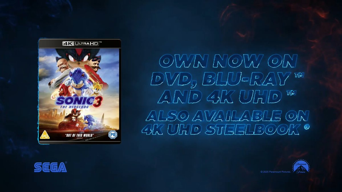 Physical editions of Sonic Movie 3 are now available in the UK! 💙 Choose your format and get yours now! ParamountUK