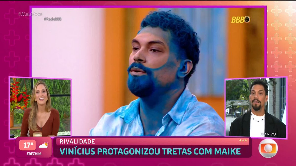 Vinícius sobre embate com Maike: "a partir do momento que novas coisas fossem acontecendo, eu precisava me colocar naquelas situações. O jogo foi caminhando até chegar nesse embate com Maike" #BBB25 #MaisVocê