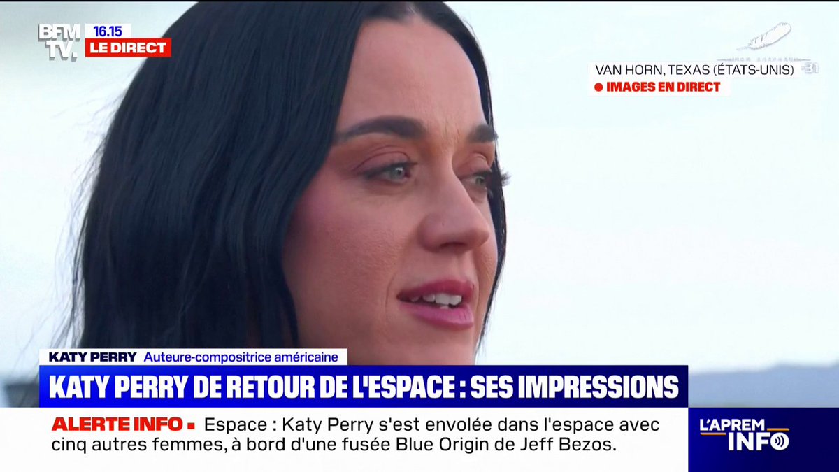 💬 "C'est la meilleure expérience juste après être mère" Katy Perry donne son ressenti après son voyage dans l'espace
