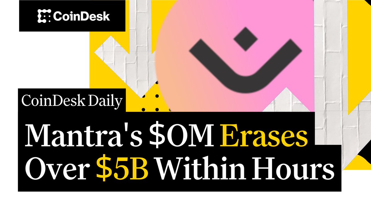 🗞️ Bitcoin resilient at $85K as billionaire Ray Dalio warns of global systemic crisis 🗞️ Mantra's $OM token crash erases over $5B within hours 🗞️ Jack Dorsey, Elon Musk push to "delete all IP law" 🗞️ vitalik.eth calls for improving privacy in Ethereum Christine Lee breaks it down on "CoinDesk Daily" 🔗👇