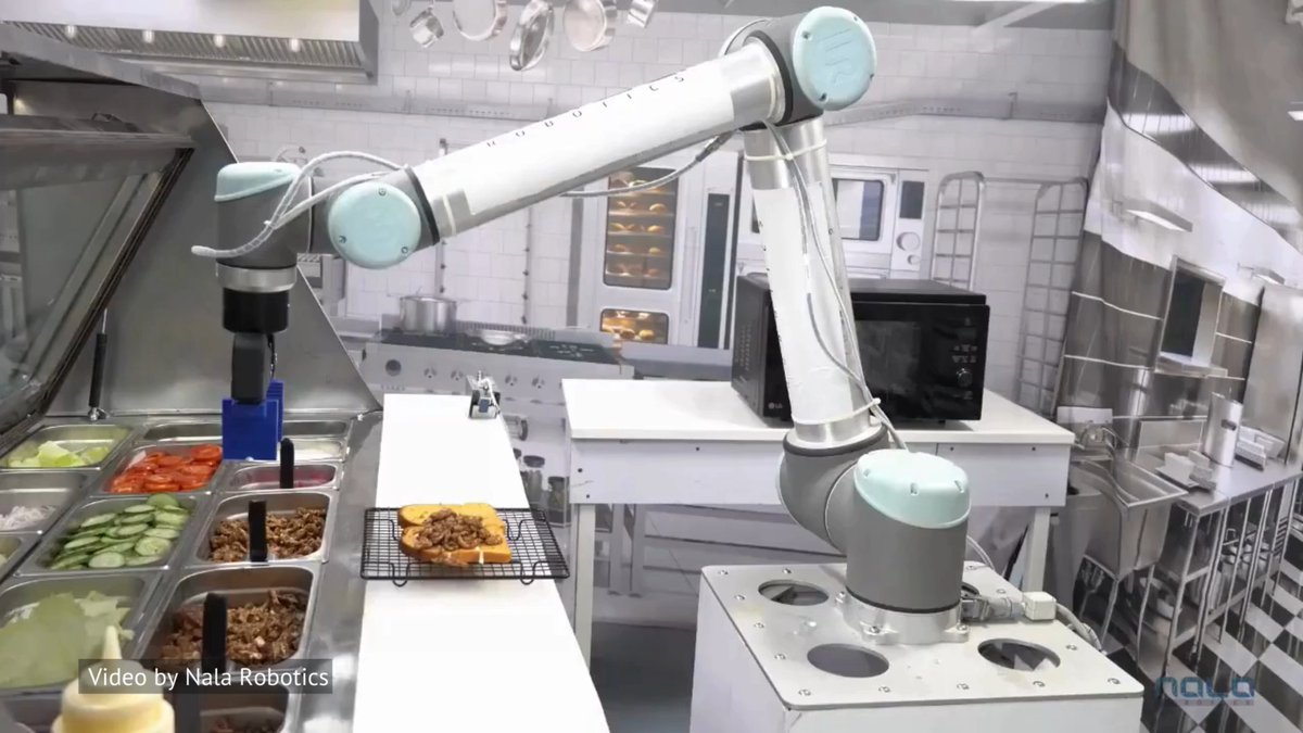 Sandwich BOT is an AI-powered robotic system developed by Nala Robotics, Inc. It’s a fully automated machine designed to prepare a wide range of sandwiches with precision. From slicing and spreading to adding toppings, the robot handles the entire process efficiently and consistently. Video source: Nala Robotics #robotics #technology #engineering #stem #innovation #robots -------------------------------- Stay ahead of the curve! Follow us now on our WhatsApp ( and Telegram ( channels and stay updated about the cutting edge.