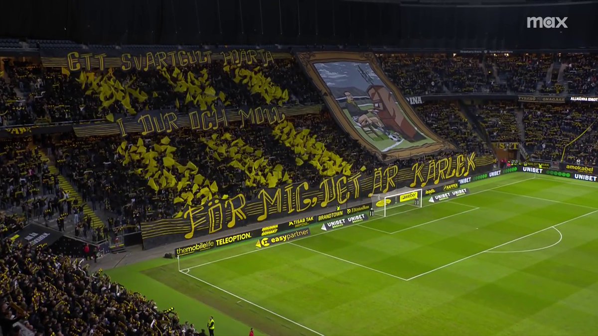 Inramningen på Strawberry Arena inför kvällens stormöte! 📲 Se AIK - Malmö FF på Max